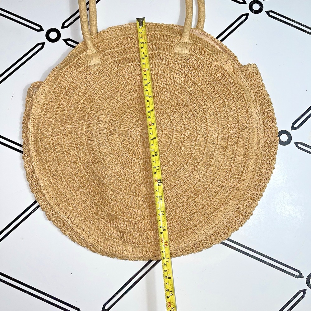 Boho Bag Hand Woven Straw Large Beach Bag Summer Tote Shoulder Purse - Picture 5 of 7